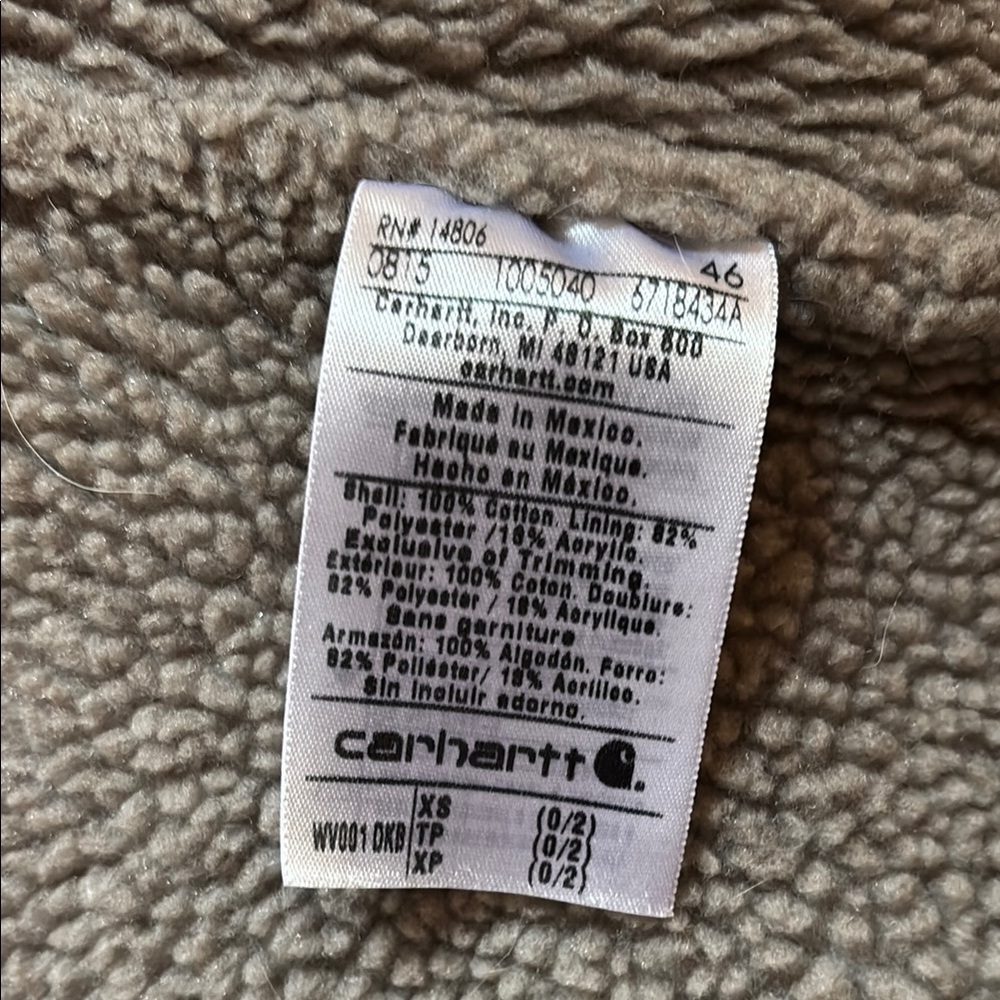Carhartt Womens Brown Sherpa-Lined Work Vest Size XS - Picture 8 of 8